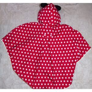 Disney Minnie Mouse Polka Dot Rain Poncho Pullover XL/XXL